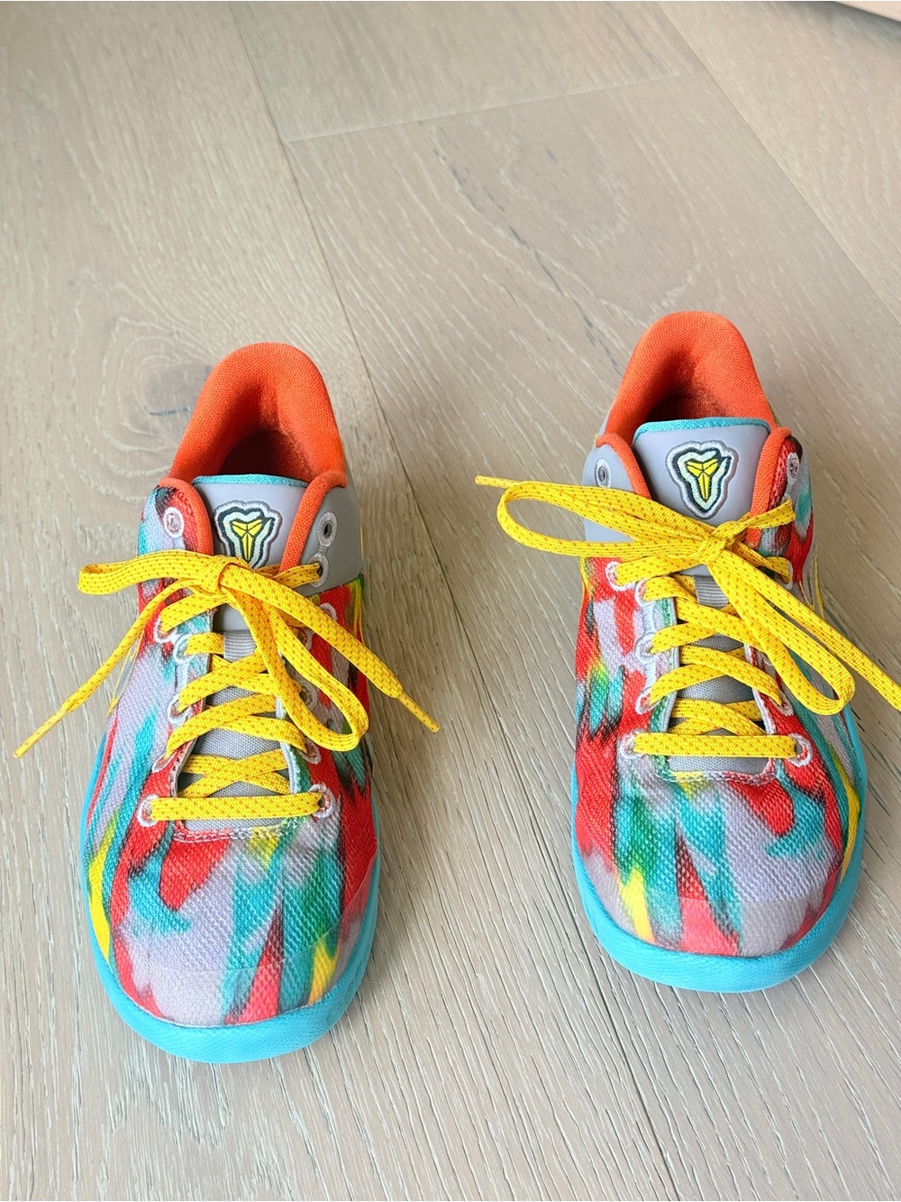 Nike Kobe Kids  Multicolor Sneakers with Yellow Laces